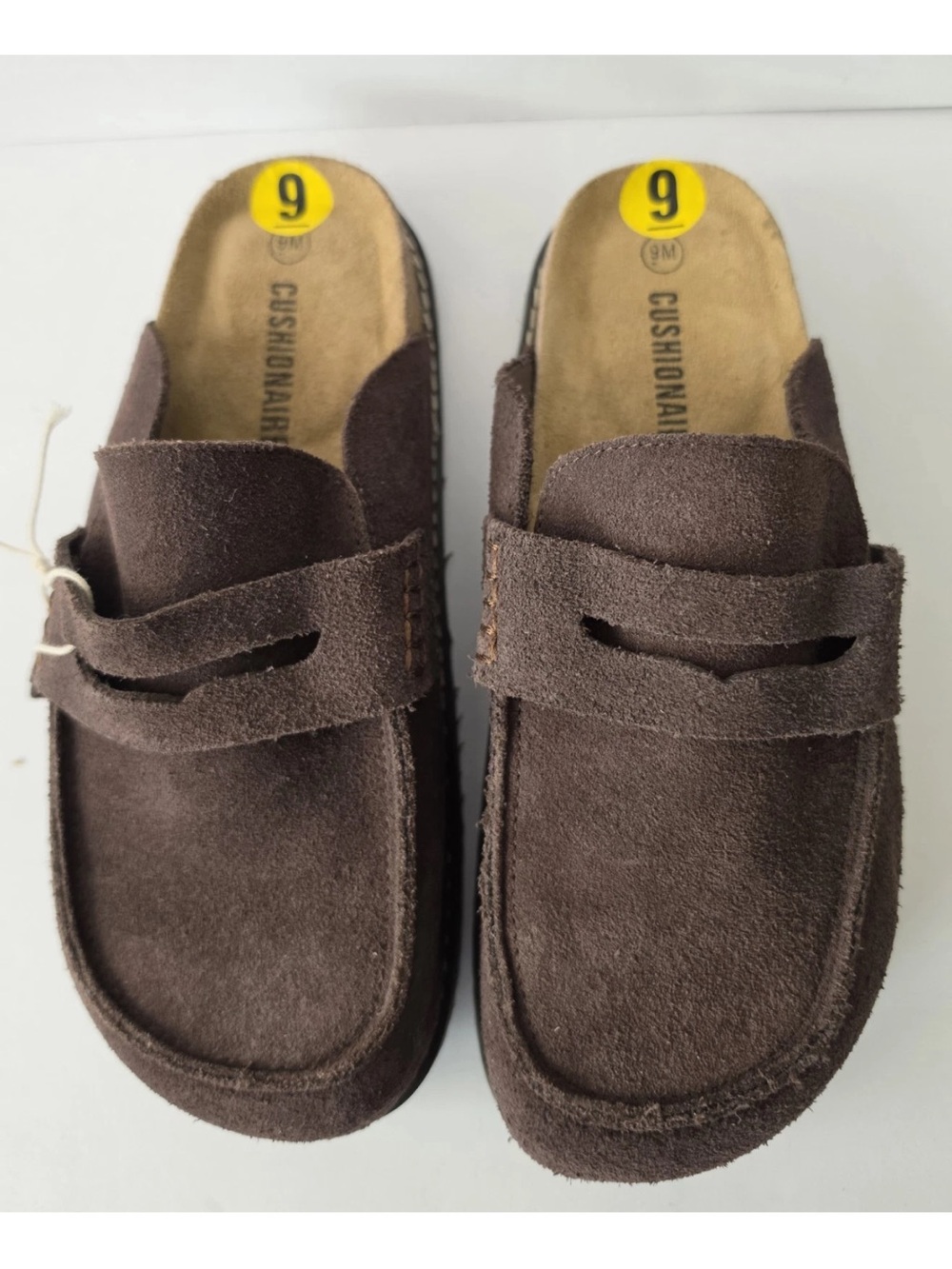 Cushionaire Brown Suede Slip-On Mules
